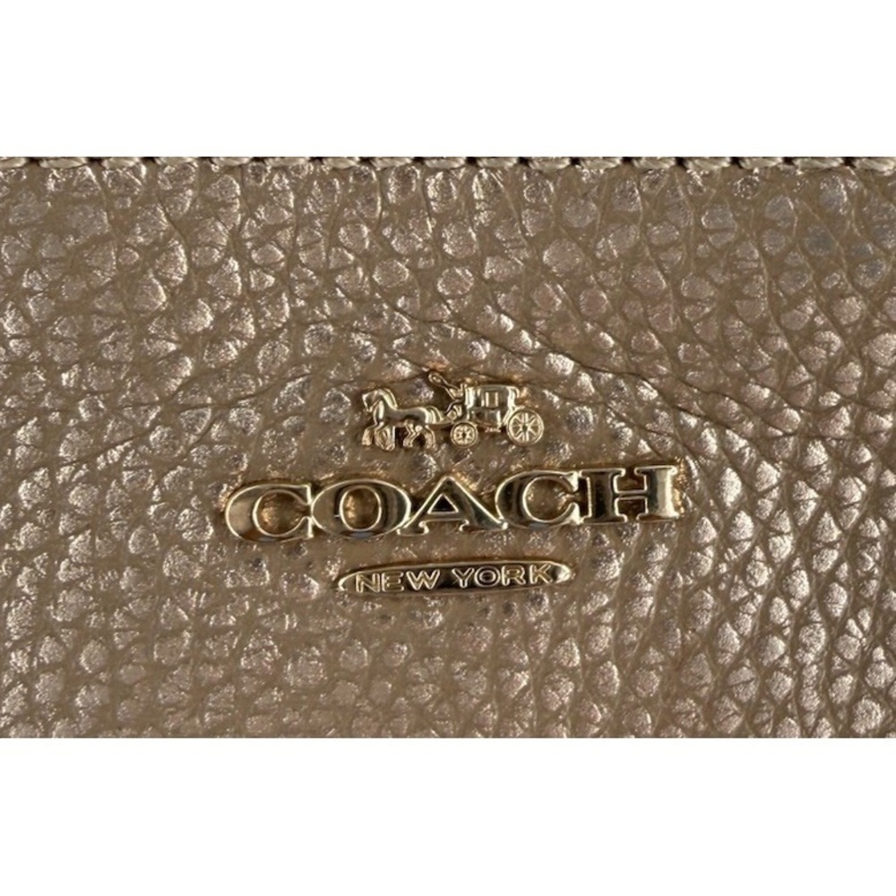 COACH Shoulder bag Metallic gold C1404 Refined Pebble Leather Camera Bag - Picture 14 of 16